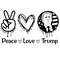 Peace Love Trump Face SVG File For Cricut For Silhouette Cut File Dxf PNG SVG Digital Download.jpg
