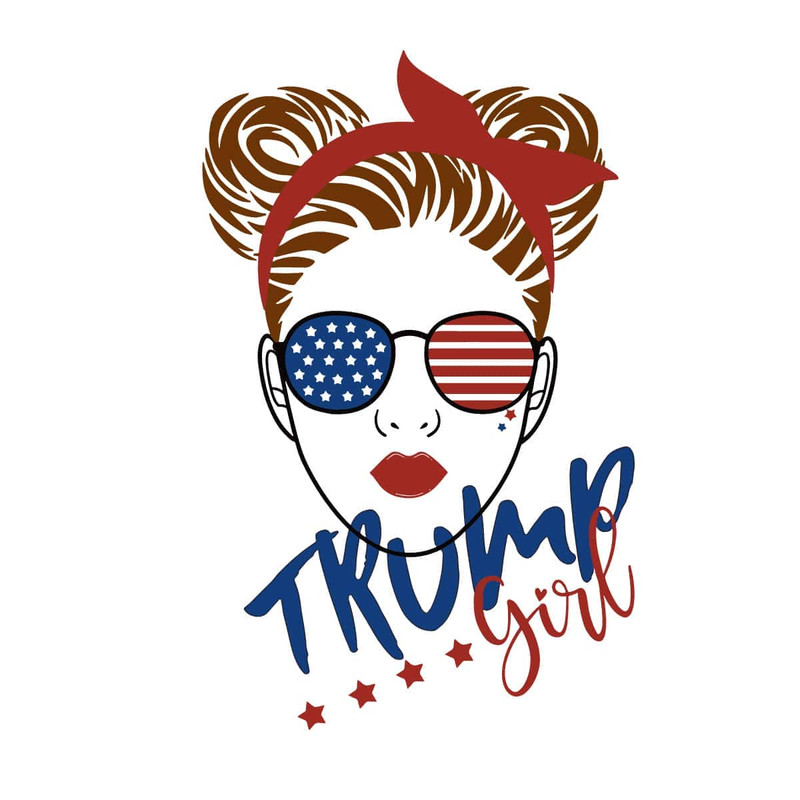 Trump Girl Brown Bun Hair Trending SVG Trump Girl SVG.jpg
