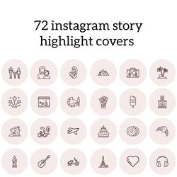 72 Beige Instagram Highlight Icons. Minimalist Instagram Highlights Covers. Neutral Aesthetic Social Media Icons.