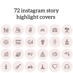 72 beige instagram highlight icons. minimalist instagram highlights covers. neutral aesthetic social media icons.