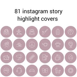 81 pink and white lifestyle instagram highlight icons. minimalism instagram highlights covers.  beautiful icons.