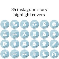 36 mens icons for your beautiful instagram. Style blue mens instagram highlight covers. Digital download