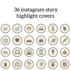 36 Mustard Instagram Highlight Icons. Beige Instagram Highlights Images. Lifestyle Instagram Highlights Covers