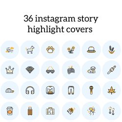 36 Mustard Instagram Highlight Icons. Blue Instagram Highlights Images. Lifestyle Instagram Highlights Covers