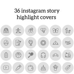 36 Lifestyle Instagram Highlight Icons. Grey Instagram Highlights Images. Stylish Instagram Highlights Covers