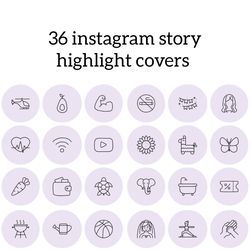 36 Purple Instagram Highlight Icons. Lifestyle Instagram Highlights Images. Beautiful Instagram Highlights Covers