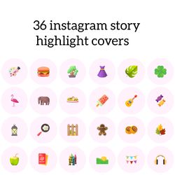 36 Realistic Instagram Highlight Icons. Lifestyle Pink Instagram Highlights Images. Bright Instagram Highlights Covers