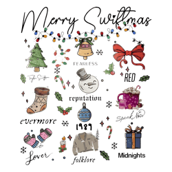 Merry Swiftmas Taylor Albums Version Png Download File, Merry Christmas Png