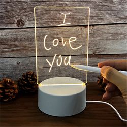 Note Board Creative Led Night Light USB Message Board Holiday Light With Pen Gifts For Children Girlfriend Decoration
