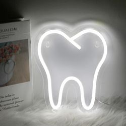 LED Tooth Neon Sign Light Party Table Neon Sign for Shop Window Art Room Decor Neon Lights Colorful Night Light