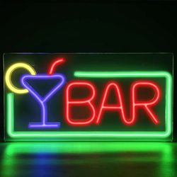 USB Bar LED Neon Restaurant Hotel Decoration Atmosphere Lighting Logo Party Glow Bar Led Neon Sign Background  Light
