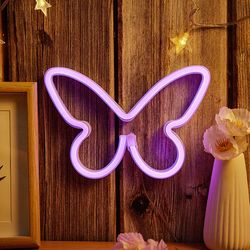 Butterfly LED Neon sign USB Powered Or Battery Power Supply Neon Signs Night Light For Bedroom Living Room Decor Lamp