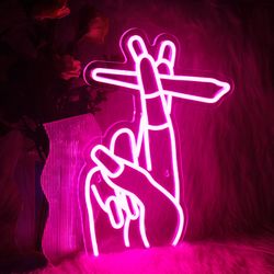 Gesture Neon Light Sign LED Personalized Hand Shape Neon For Kids Bedroom Recreation Game Room Party Decor Neon Light