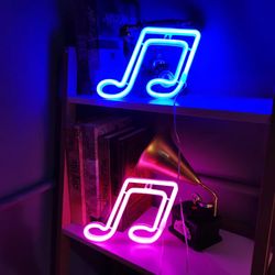 LED Musical Note Neon Light Festival Atmosphere Decoration Neon Lamp Glowing For KTV Bar Party Bedroom Wall Decor