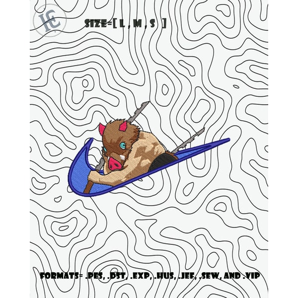 Inosuke Embroidery Design File/ Kimetsu no yaiba Anime Embro - Inspire ...