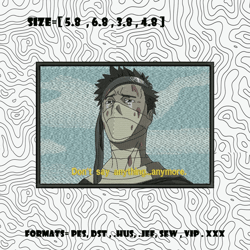 dont say anything embroidery design file, anime embroidery design. anime pes design brother digital download.