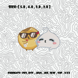 pancake & sour cream embroidery design file, machine embroidery design, art,digital file