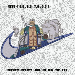 smoker anime embroidery design file pes, anime one piece file, embroidery pattern. one piece art 5,8/6,8/7,8/8,8 inch