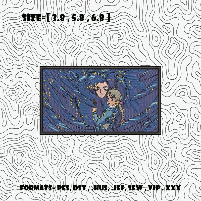 Moving Castle Embroidery Design Download File Design File Anime Machine Embroidery Design 0