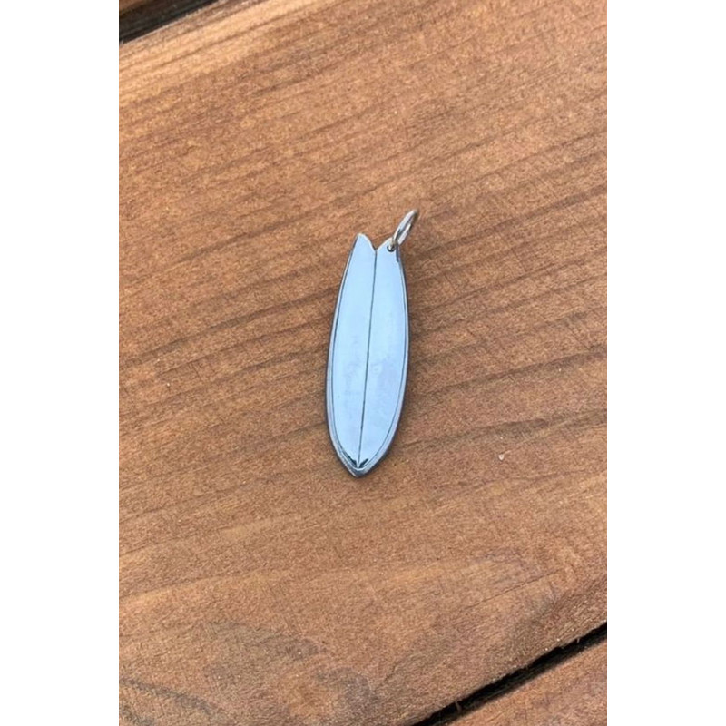 Surfboard Fish Pendant Sterling Silver 1
