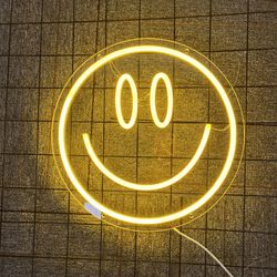 Smiley Face Neon Sign,Led Neon Sign Bedroom,5v usb powered neon sign