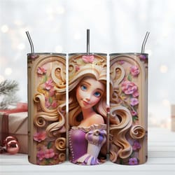disney tangled tumbler 20oz, rapunzel 20oz wrap, 20oz skinny tumbler design