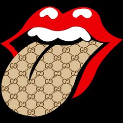 gucci lip trending svg, luxury brand logo svg