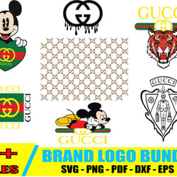 disney gucci logo bundle svg, gucci logo svg, fashion logo svg, famous brand logo svg