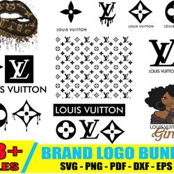 louis vuitton bundle svg, luxury logo svg, fashion logo svg, famous brand logo svg