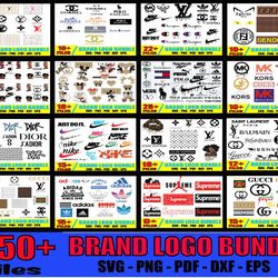 brand logo bundle svg, luxury logo svg, fashion logo svg, famous brand logo svg