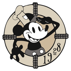Disney Steamboat Willie Mickey Mouse 1928 SVG