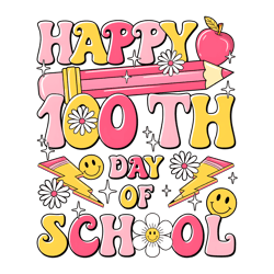 Happy 100th Day Of School Teacher Appreciation PNG