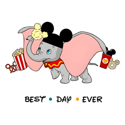 Retro Disneyland Dumbo Best Day Ever PNG