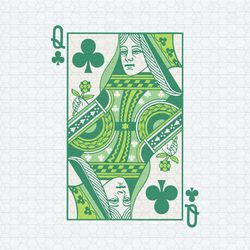 Queen Of Clubs St Patrick's Day SVG