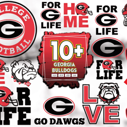 10 Files Georgia Bulldogs Football Svg Bundle, Bulldogs Logo Svg