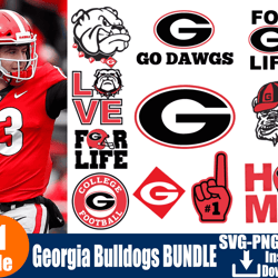 11 Files Georgia Bulldogs Svg Bundle, Georgia Bulldogs Logo Svg