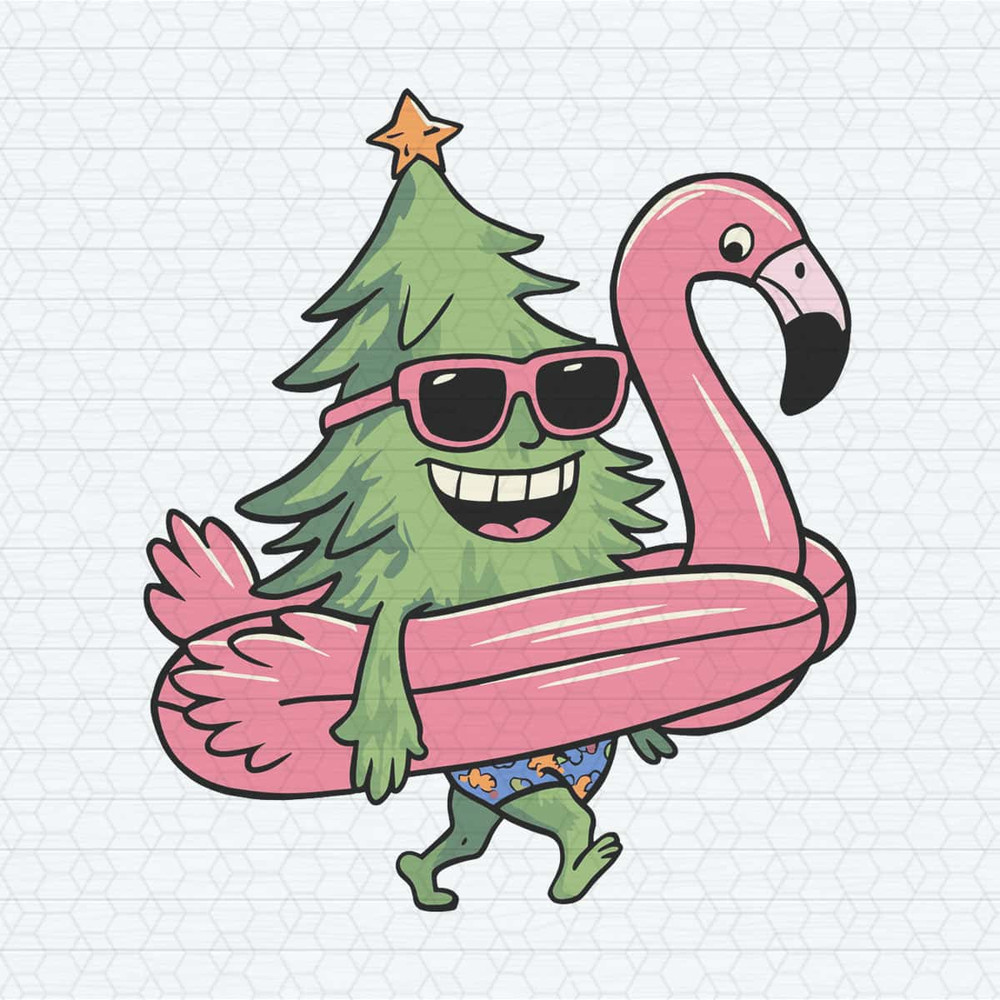 Retro Christmas Tree Beach Vacation SVG.jpg