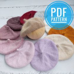 Beret Newborn hat knitting pattern