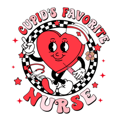 Retro Cupids Favorite Nurse SVG