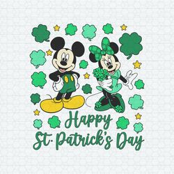Mickey Minnie Happy St Patrick's Day SVG