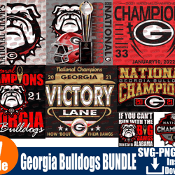 7 Files Georgia Bulldogs Bundle Svg, Georgia Bulldogs Lovers, Bulldogs Logo