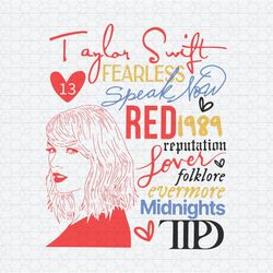 Taylor Swift Albums The Eras Tour SVG