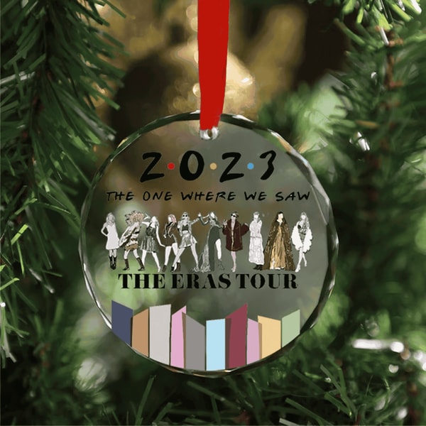 701- Taylor Swift Glass Ornament 2023, Vintage Taylor The Eras Tour Ornament, Taylor 2023 Ornament-image.png
