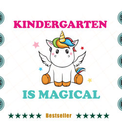 back to school unicorn kindergarten is magical svg hld090821ht86
