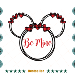 be mine valentine plaid mickey disney monogram svg hld240621ht69