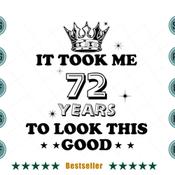 birthday it took me 72 years to look this good svg hld090821ht100
