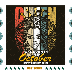 black girl birthday a queen was born in october png bd04082021ht17