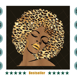 black girl leopard natural hair png bg17082021ht6