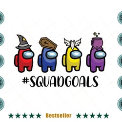 among us halloween squad goals impostor funny gamer svg