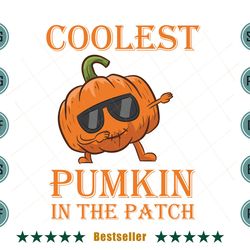kids coolest pumpkin in the patch halloween boys girls svg